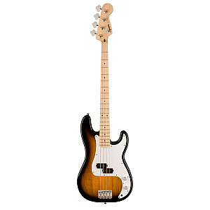 Squier Sonic Precision Bass Guitar w/White Pickguard, Maple FB, 2 Color Sunburst
